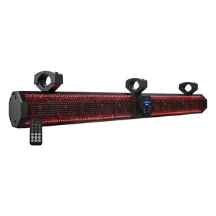 37" Marine Amplified with Bluetooth Sound Bar Speaker System, 10 Speakers and RGB LED Lights, 1200 Watts