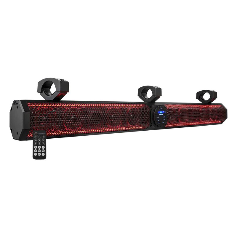 Ds18 37" Marine Amplified with Bluetooth Sound Bar Speaker System, 10 Speakers and RGB LED Lights, 1200 Watts | by West Marine