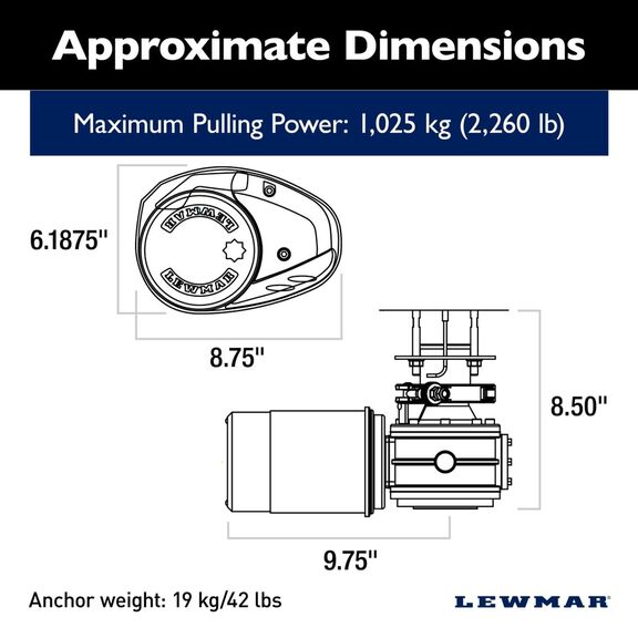 Lewmar V3 Gypsy Only with Stainless Steel FastFit 12V (002) image number 1