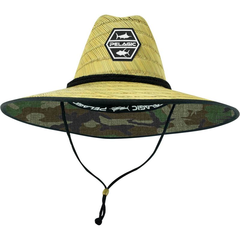PELAGIC Baja Fish Camo Straw Hat West Marine