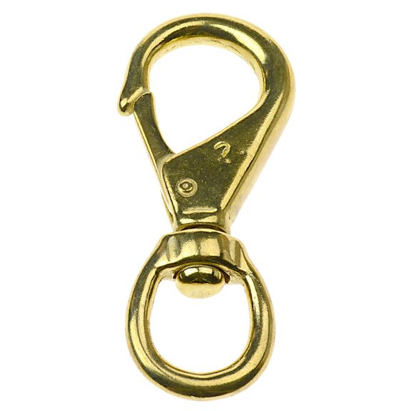 3 3/4" Brass Swivel Eye Snap image number 3