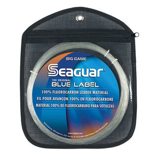 Blue Label Fluorocarbon Leader, Fluorescent Clear/Blue, 33 yds.