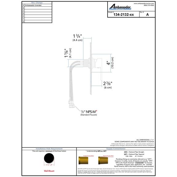 Irva 1H Shower Mixer, Thin Wall-Mount Chrome image number 3