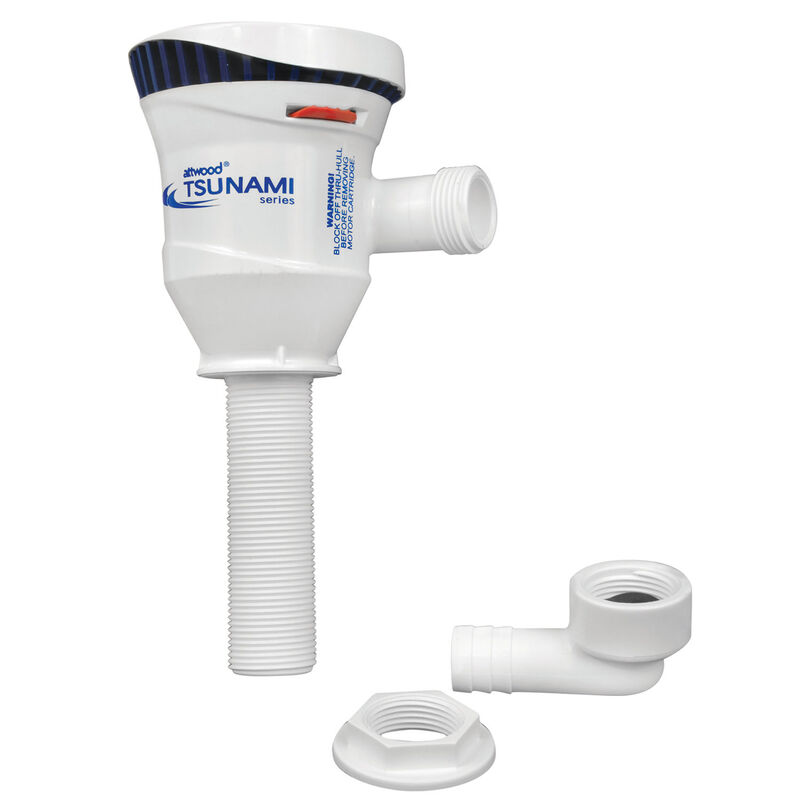 Tsunami T800 Aerator Pump – 800 GPH, 12V, 3.5" Inlet, 0.75" Outlet, 29" Wire, White