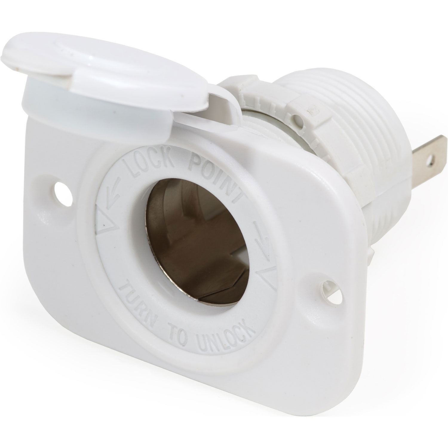 12 Volt Dash Socket—White