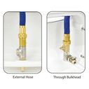 25' Expandable Blue Hose with Side Mount White Enclosure, Shutoff Valve & Nozzle image number 1