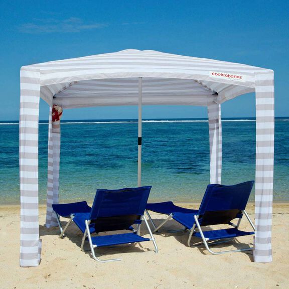 Cool Cabana 5 Beach Shade, Beige Stripes image number 3