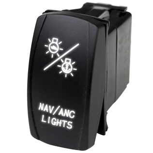 LED Rocker Switch with White LED Radiance &ndash; NAV Lights