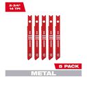 2-3/4" 14TPI U-Shank Metal High Speed Steel Jig Saw Blades, 5 Pack image number 0