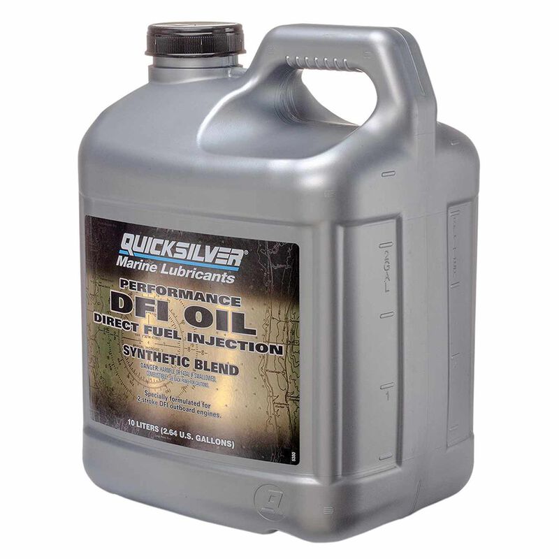 Quicksilver TC-W3 2 Stroke Synthetic Blend DFI Marine Engine Oil, 2.5 Gallon image number 0