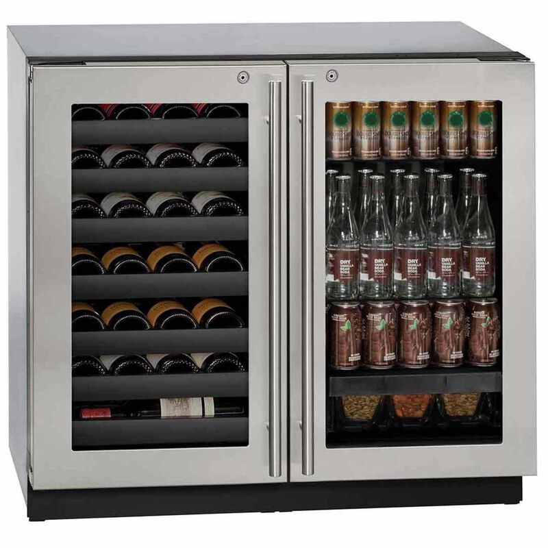 36" Stainless Dual Zone Beverage Center, With Lock image number 0