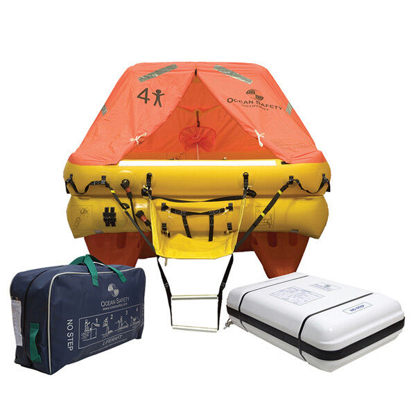 MARINE E（マリンロワイヤル) WATERPROOF REVERE SURVIVAL Ocean ISO 4-Person Life Raft Canister