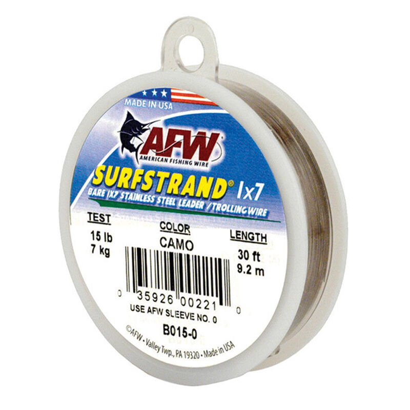 Americaware 30' Surfstrand Bare Stainless Wire Leader Material, B060-0 | For Fishing | by West Marine