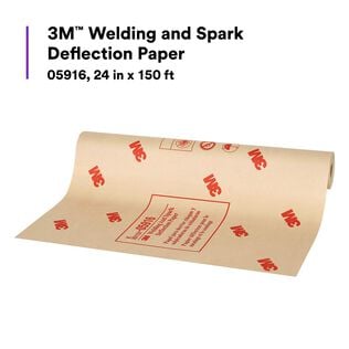 3M&trade; Welding & Spark Deflection Paper 05916, 24" x 150 ft, 2-Pack