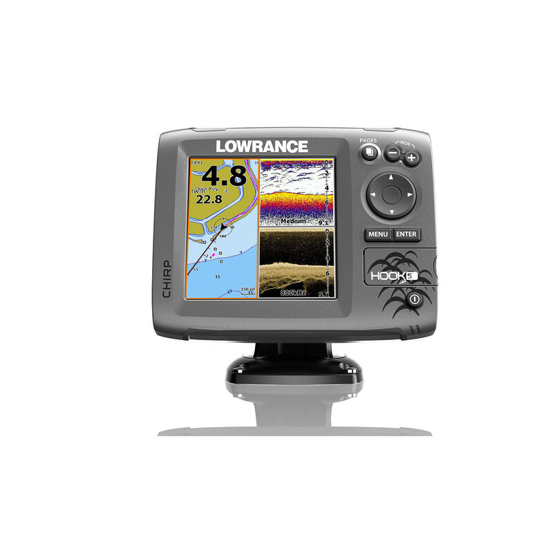 Elite-5 Ti Fishfinder/Chartplotter Combo with TotalScan® Transducer and Basemap Charts image number 0