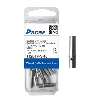 DTP Deutsch Socket F/14-12 AWG Wire, Size 12 Contact, 10 Pack