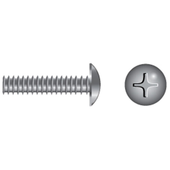 1/4-20 X 2" Stainless Steel Phillips Truss-Head Machine Screws image number 0