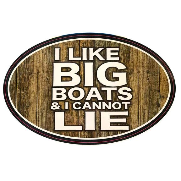 I Like Big Boats Removable/Restickable Boat Sticker image number 0