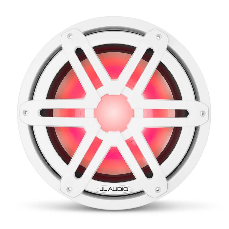 M3-10IB-S-Gw-i-4 10" Marine Subwoofer Driver, White Sport Grilles with RGB LED Lighting image number 3