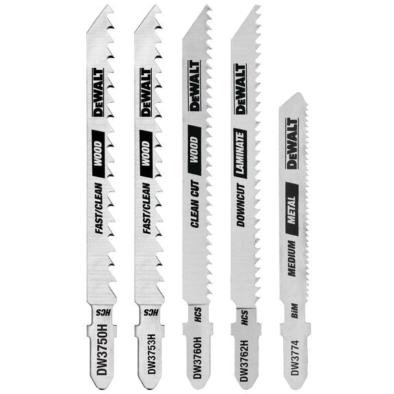 DEWALT Jigsaw Blades Set, T-Shank, 5-Piece image number 0