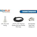 SEAFLO Bilge Pump Installation Kit 1" Hose with Clamps and Thru-Hull Fitting image number 3