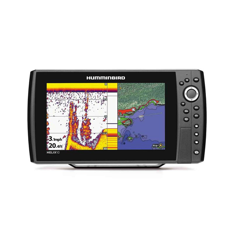 HUMMINBIRD Helix 9 Fishfinder/GPS Chartplotter Combo with Transom Mount  Transducer and ContourXD™ Inland Charts