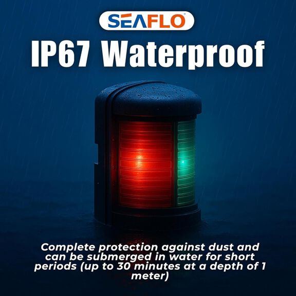 SEAFLO Mini Bi-Color LED Navigation Light Black image number 5