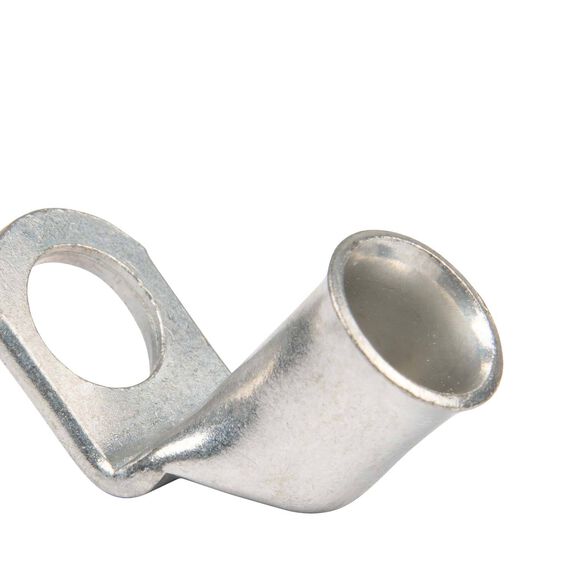 1 AWG 90 Degree Tinned Copper Lug, 3/8" Stud Size, 2-Pack image number 1