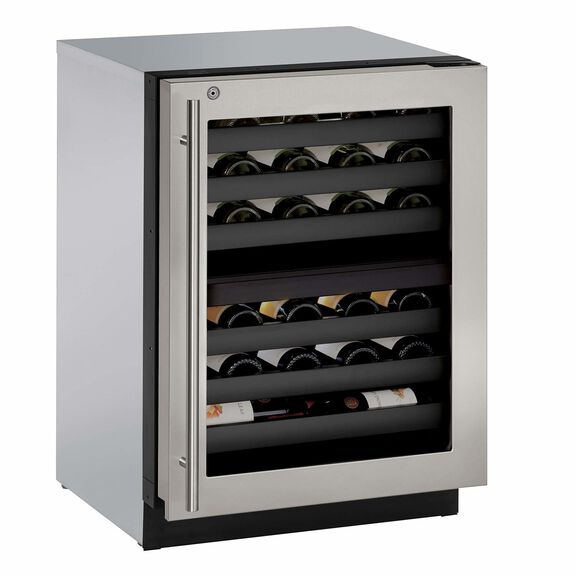 24" Stainless Dual Zone Wine Captain, LHH Lock image number 0