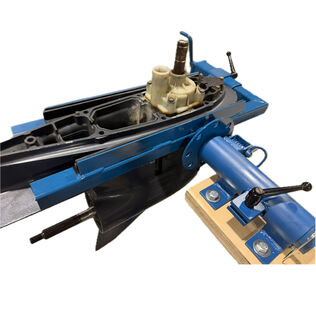 Bench Mounted Service Station with Lower Unit Fixture