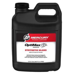 Mercury 8M0229800 Synthetic Blend Direct Injection (DI) Engine Oil for OptiMax and Other DFI 2-Stroke Outboards, 2.5 Gallons
