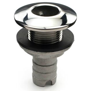 Stainless Steel Mushroom, Barbed Thru-Hulls, Straight