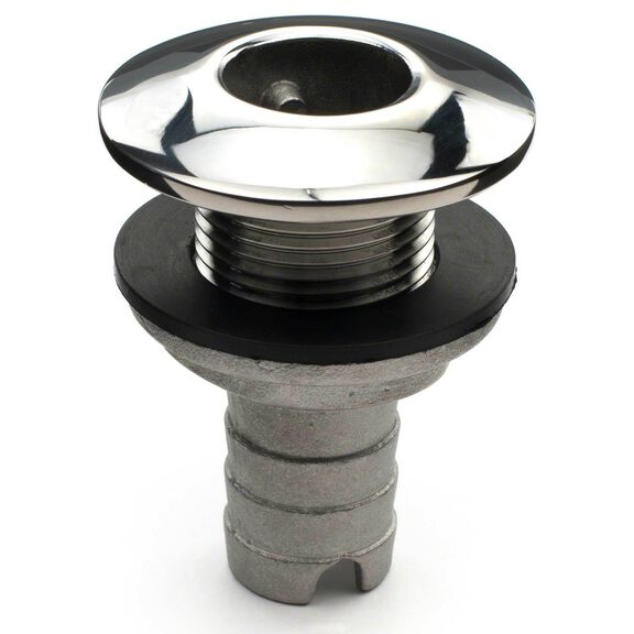 Stainless Steel Mushroom, Barbed Thru-Hulls, Straight image number 0