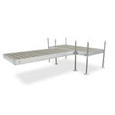T-Shaped Aluminum Frame with PVC Gray Decking Complete Dock Packages image number 1