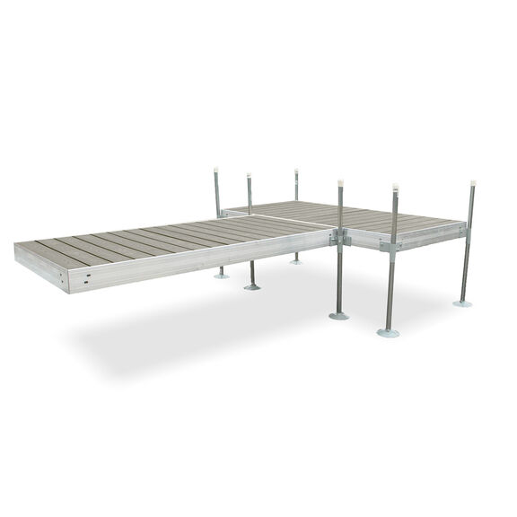 T-Shaped Aluminum Frame with PVC Gray Decking Complete Dock Packages image number 1