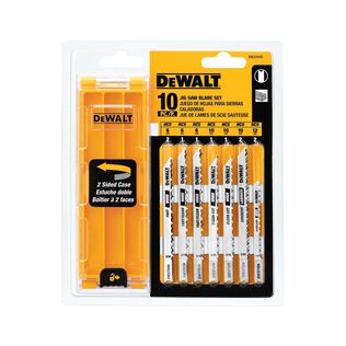 DEWALT 10-Piece Jig Saw Blade Set With Case (U Shank)