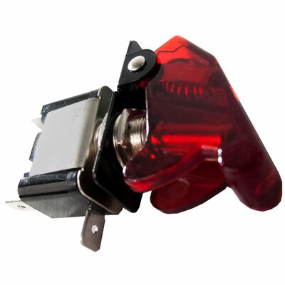 LED Toggle Switch with Cover, Red