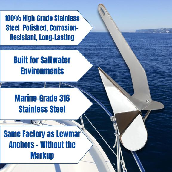 Excalibur Stainless Steel Delta-Style Anchors image number 2