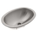 Oval Sink Brushed Finish, 304 Stainless Steel, 1-1/2" Drain, SoundKOTE, With Studs image number 0