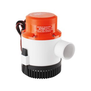 SEAFLO 01 Series 4700 GPH 12V Bilge Pump, 2" Outlet, Marine Submersible, Anti-Airlock, Snap-Off Strainer