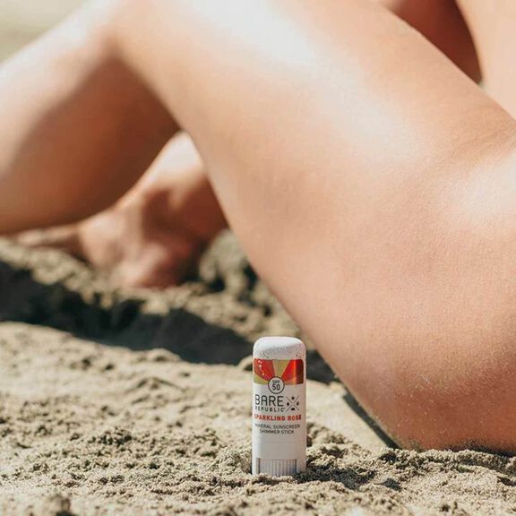 Mineral SPF 50 Shimmer Sunscreen Stick - Sparkling Rose, .3oz image number 4