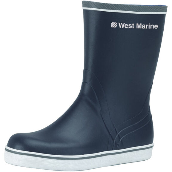 MENS West Marine Navy Sea Boots! West Marine Sailing Boots Size 12 Ice Blue Deck Boot Anti  main image 4