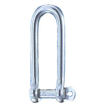 Stainless Long D Shackles with Captive Self-Locking Pin