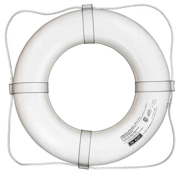 24" Dia. Ring Buoy White image number 0