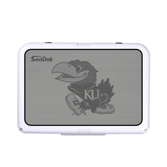 SeaDek Cooler Pad - Collegiate Collection - Fits RTIC 20 - Storm Gray / Black, University of Kansas image number 0