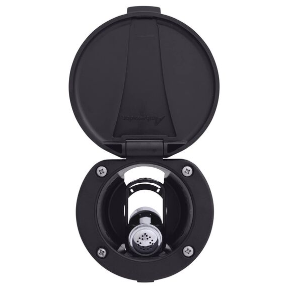 Recessed Shower Black Cup & Lid, Hammer-Head Black Sprayer, 6' Stainless Steel Hose image number 5
