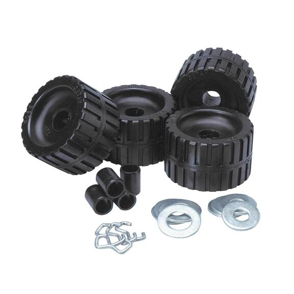 Black Rubber Ribbed Wobble Roller Kit image number 0