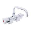 Trinidad Folding Faucet, Hot/Cold Mixer, Angled Spout, Chrome image number 0