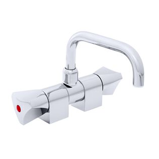 Trinidad Folding Faucet, Hot/Cold Mixer, Angled Spout, Chrome
