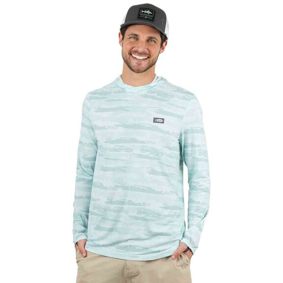 Men's Ocean Bound UPF Printed Hooded Shirt image number 0